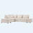107'' L-Shaped Sectional Sleeper Sofa Bed With Pull-Out Design & Storage Ottoman
