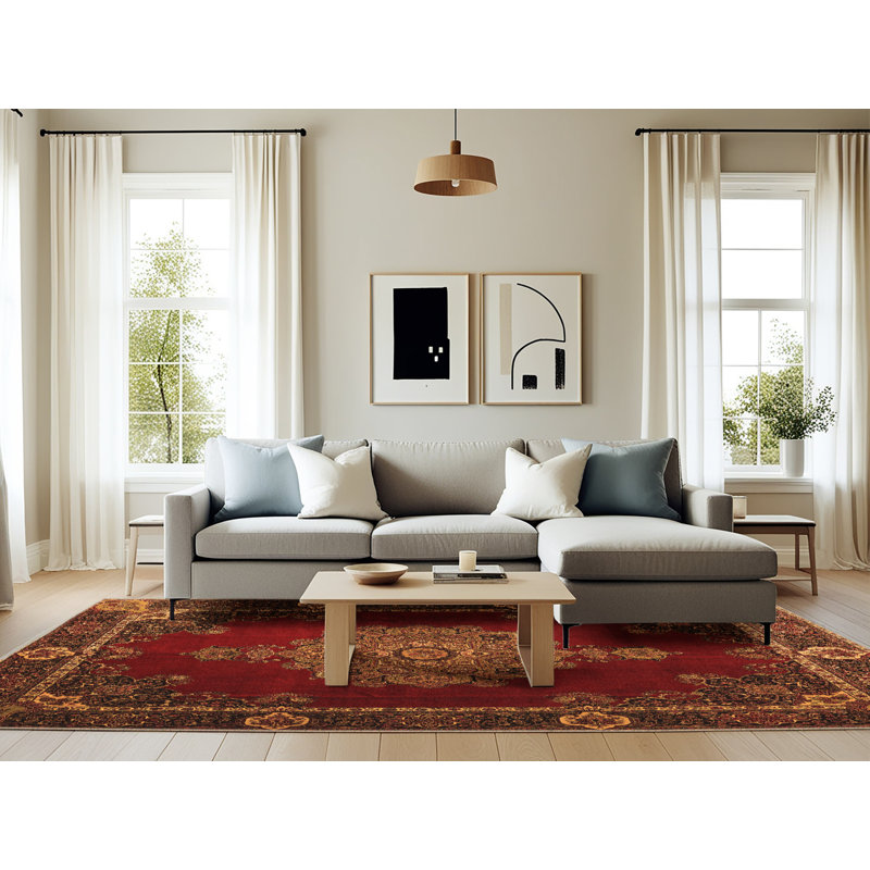 Oriental Indoor Rug, Rectangle 6' x 9'