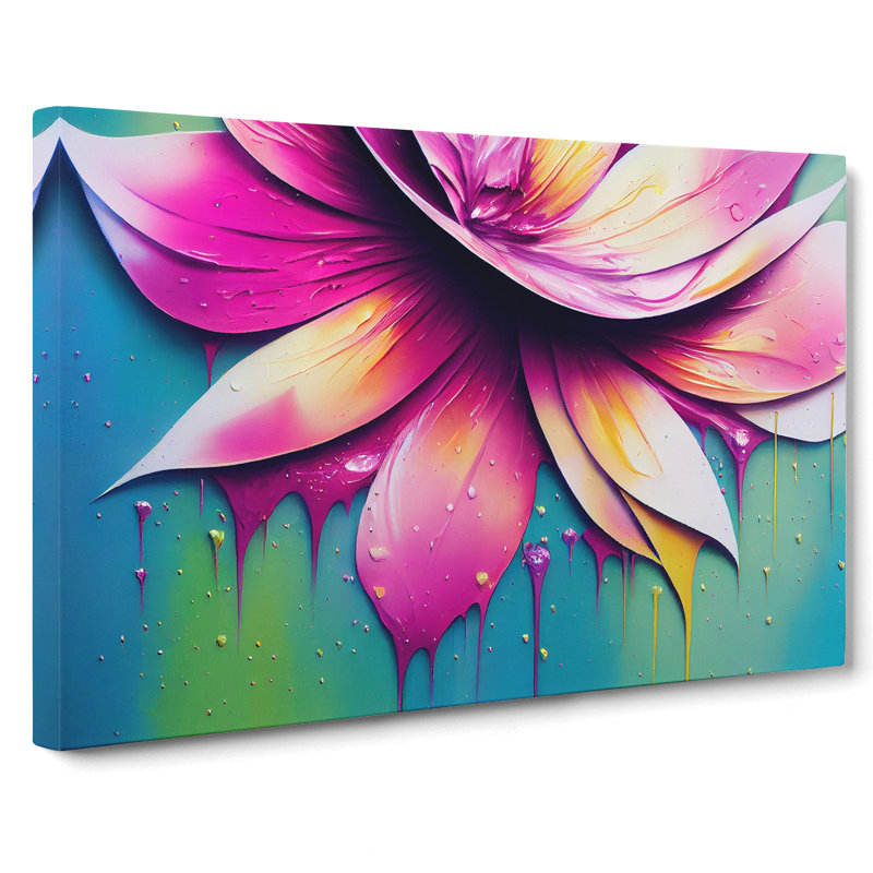 Colourful Floral Art Vol.5 Abstract - Wrapped Canvas, 35cm H x 50cm W x 3cm D