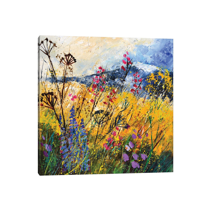 Fleurs sauvages par Pol Ledent - peinture sur toile tendue, H 12 po x l 12 po x P 0,75 po