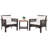 Jerneja 2 - Person Patio Conversation Set with Cushions
