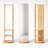 360° Rotating Full Length Mirror with Coat Rack and Hooks