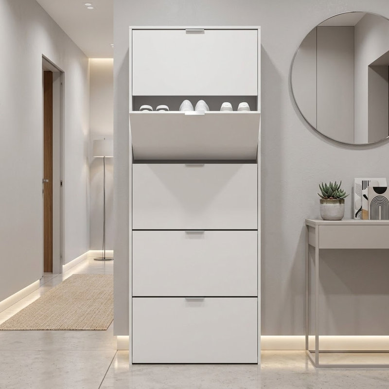 Zappa Shoe Cabinet White Soft Gloss