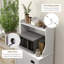 Armoire à micro-ondes avec tiroir de rangement, armoire à double porte et tablette réglable HOMcom, buffet avec huche et trou de câble, armoire de rangement pour cuisine, salle à manger, salon, blanc