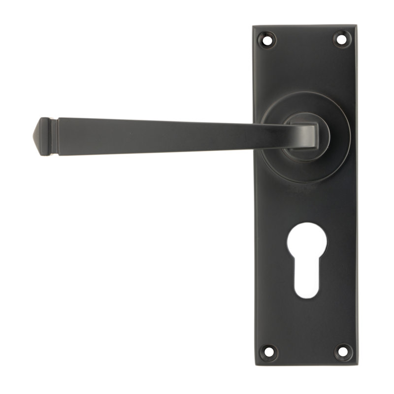 Avon Lock Door Handle, Aged Bronze
