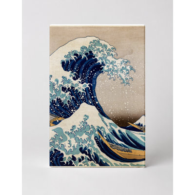 The Great Wave off Kanagawa (1831) — Portrait Canvas Wall Art
