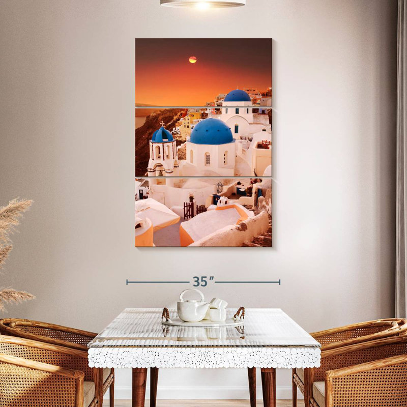 Nicci Sunset Over Santorini, 50" H x 32" W