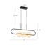 Luminaire suspendu pour îlot de cuisine 3 lumières DEL Tagliato