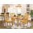 5-Piece Natural Oak Finish Solid Wood Top - Dining Room Set - Seats 4-1036174200-1019779913