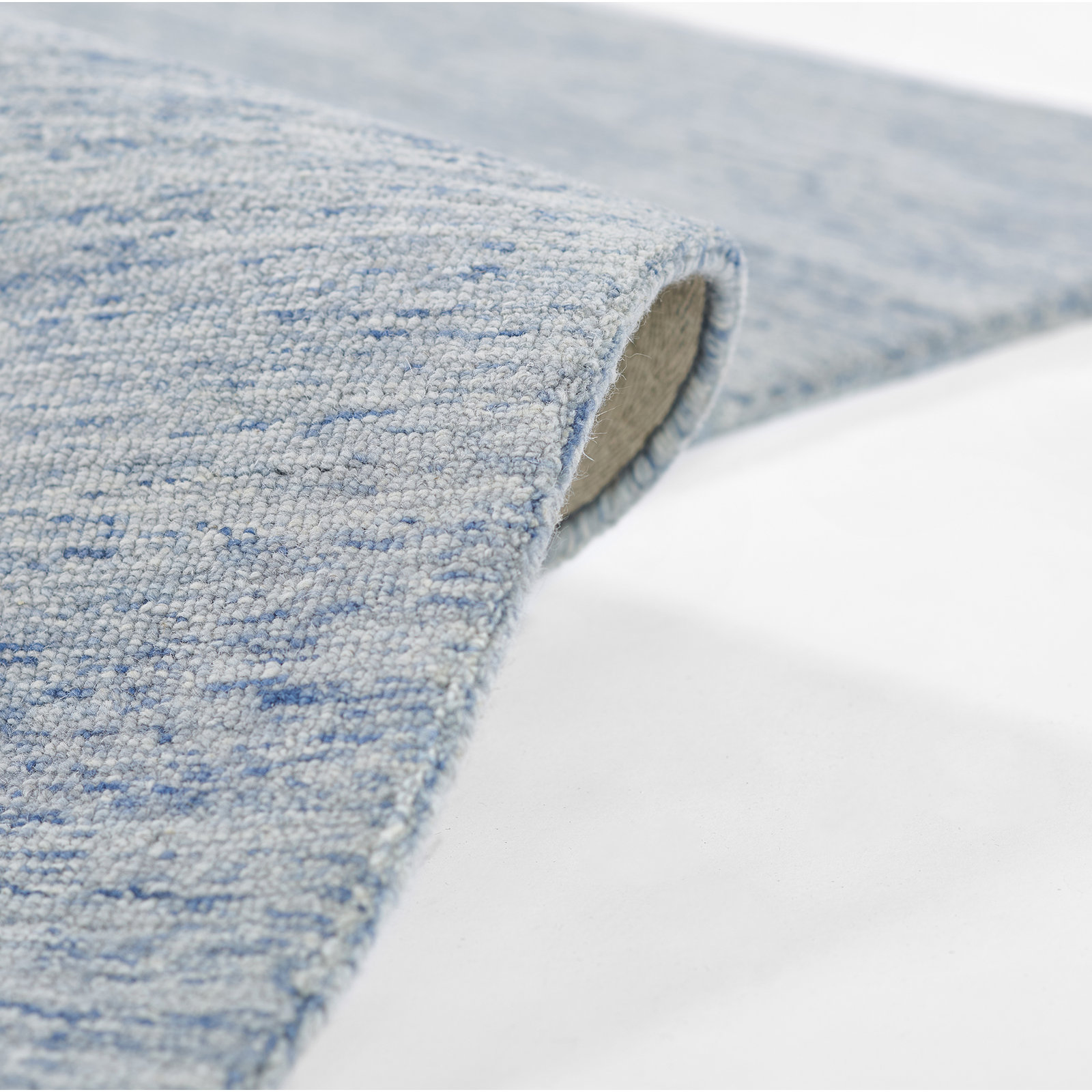 Criston Light Blue Sand Hand-Tufted Wool Rug, Rectangle 8' x 10'