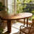 Goose Egg-Shaped Solid Wood Dining Table-1172598894