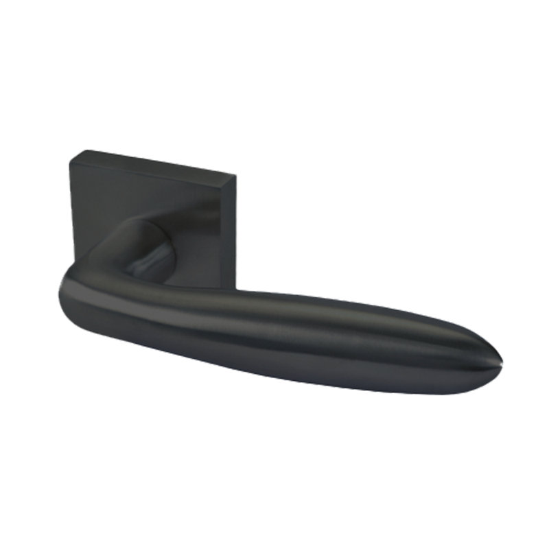 Passage Door Lever Set, 2.75", Passage, Satin Black