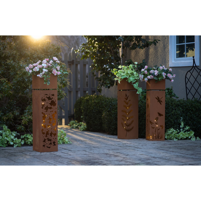 Brenin Metal Planter With LED Lights, Dragonfly