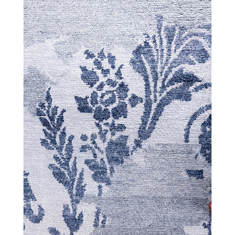 Overdyed One-of-a-Kind Rectangle 9'2" X 12'4" Hand Knotted Area Rug