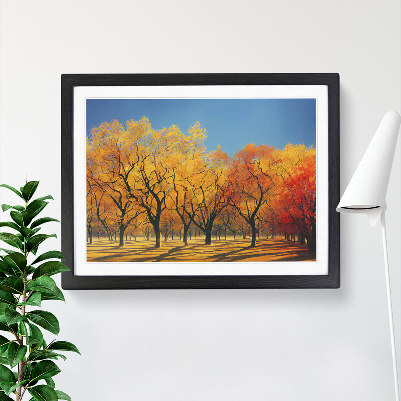 The Imaginative Autumn Forest - Single Picture Frame Print, 46cm H x 64cm W, Black