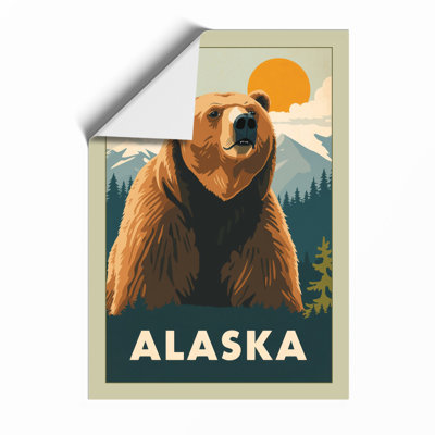 Alaska Bear Vintage - Framed Print
