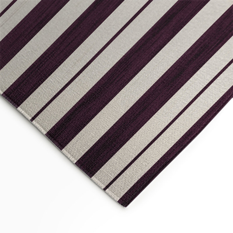 Tapis intérieur / extérieur beige HorizontalStripes, Rectangulaire 3 pi x 5 pi
