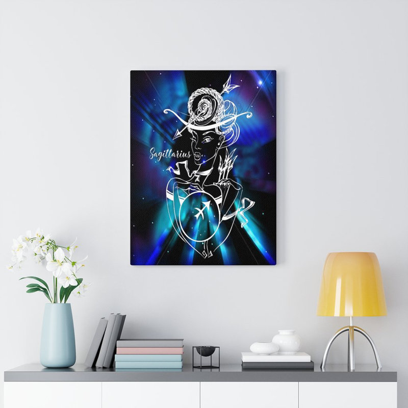 Sagittarius Zodiac Horoscope - Wrapped Canvas Print, 41cm H x 30cm W