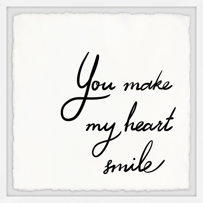«My Heart Smile», reproduction encadrée, H 12 po x l 12 po