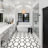 Black and White 12 in. x 12 in. Matte Porcelain Mosaic Floor and Wall Tile-96930107
