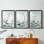 NAUTICAL Series Liv - Impression encadrée sur mesure de qualité supérieure mate - 3 pièces-328749198-328749193