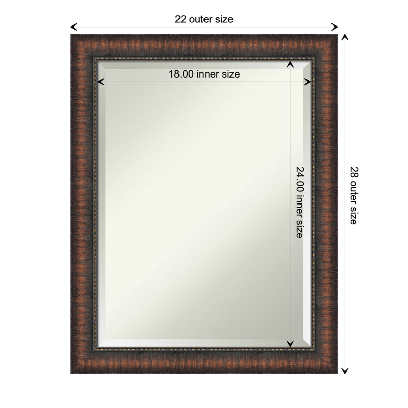 Danina Wall Mirror, Rectangle, 24" x 20"