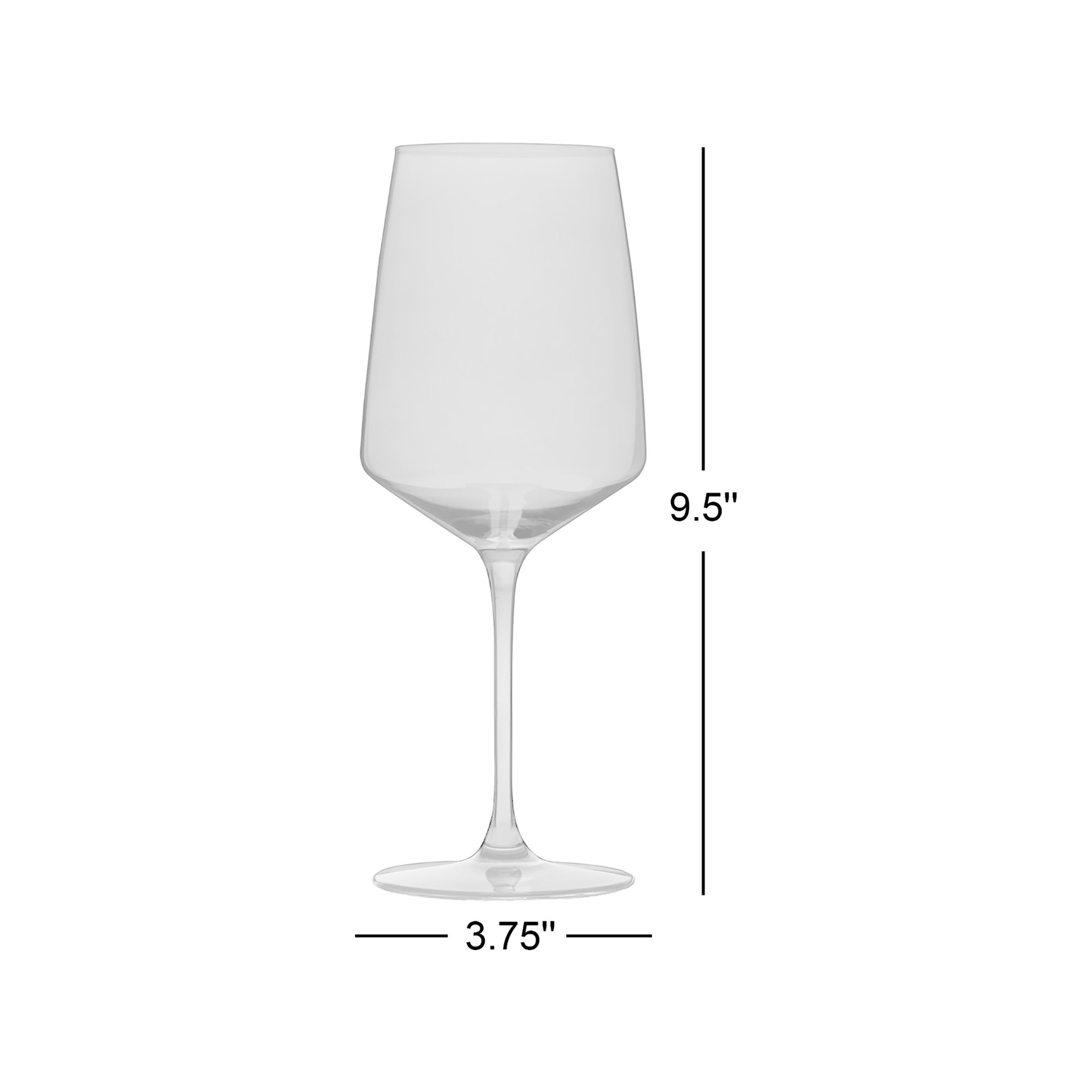 Reserve Nouveau Crystal Wine Glasses, Blue