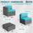 8-Person Outdoor Sectional Seating Group with Cushions-259295797-259428657