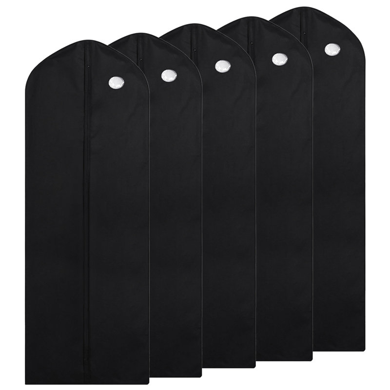 Sac à vêtements de rangement Merkel, Noir, H 59,05 po x l 23,62 po x P 0,2 po