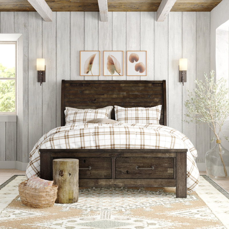 Calisha Solid Wood Storage Bed
