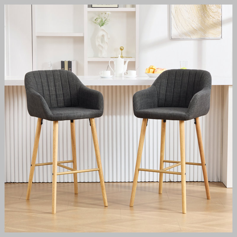 Ensemble de 2 tabourets de bar Modern, Noir