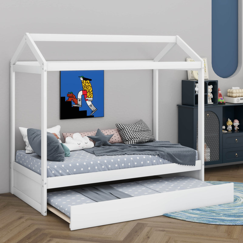 House Bed With Trundle, Can Be Decorated