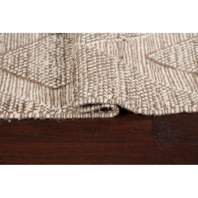 One-of-a-Kind 3' 4'' X 1' 11'' New Age Wool Area Rug in Beige