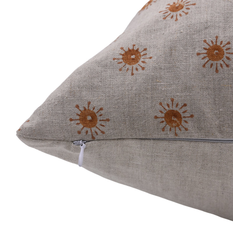 Housse de coussin 100% lin intérieur / extérieur lombaire, 20 po x 14 po