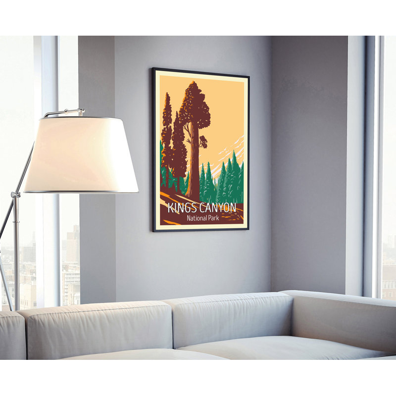 Kings Canyon National Park, impression de voyage sans cadre, art mural maison et bureau, H 20 po x l 16 po x P 0,35 po