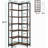 78.7" Tall Bookshelf 7-Tier Industrial Display Shelf Corner Shelf