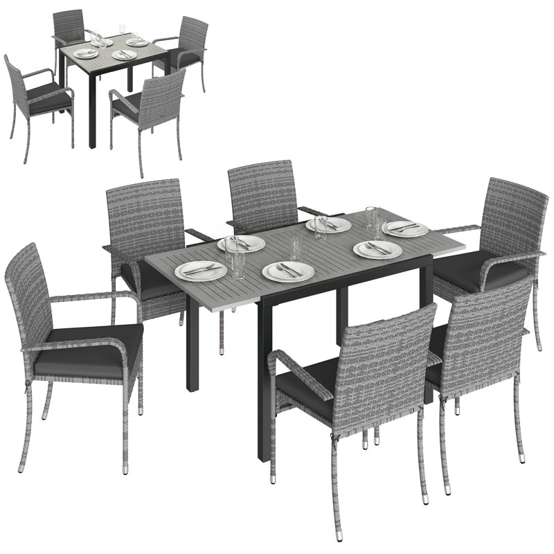 6 - Person Acacia Patio Dining Set with