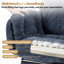 Chaise de bureau Snowflake en molleton avec accoudoirs pliables, chaise de bureau ergonomique pour la maison et le bureau-1186489317