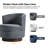 Cabrini 28.5"W Modern Swivel Accent Chair With Solid Wood Base-1503425658