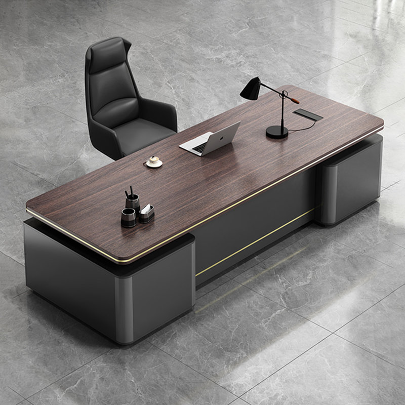 Modern Minimalist Rectangular Office Desk, 29.53" H x 70.87" W x 31.5" D