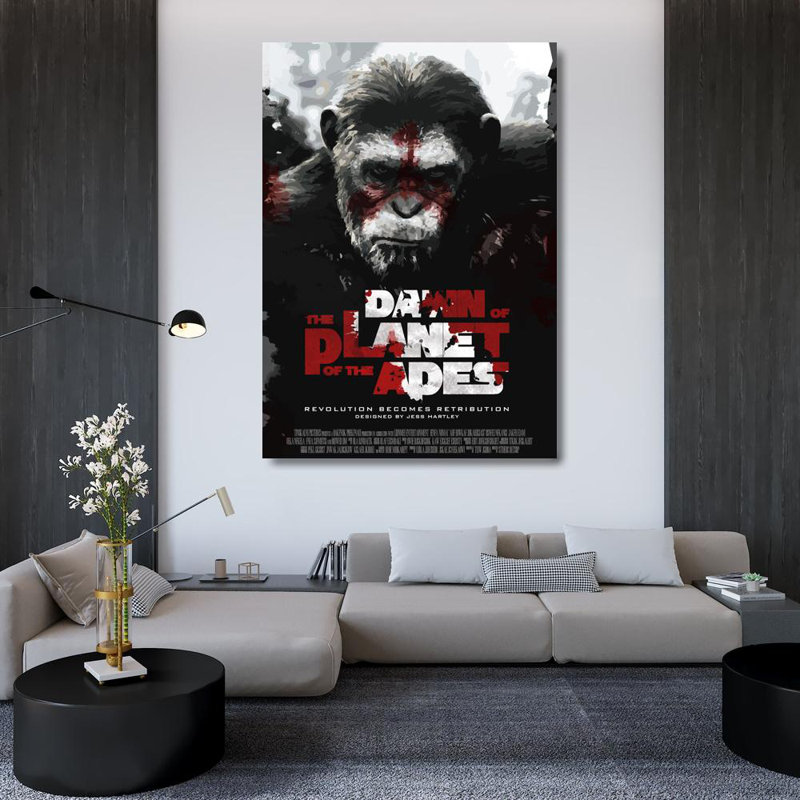Aube de la planète des singes, H 48 po x l 34 po