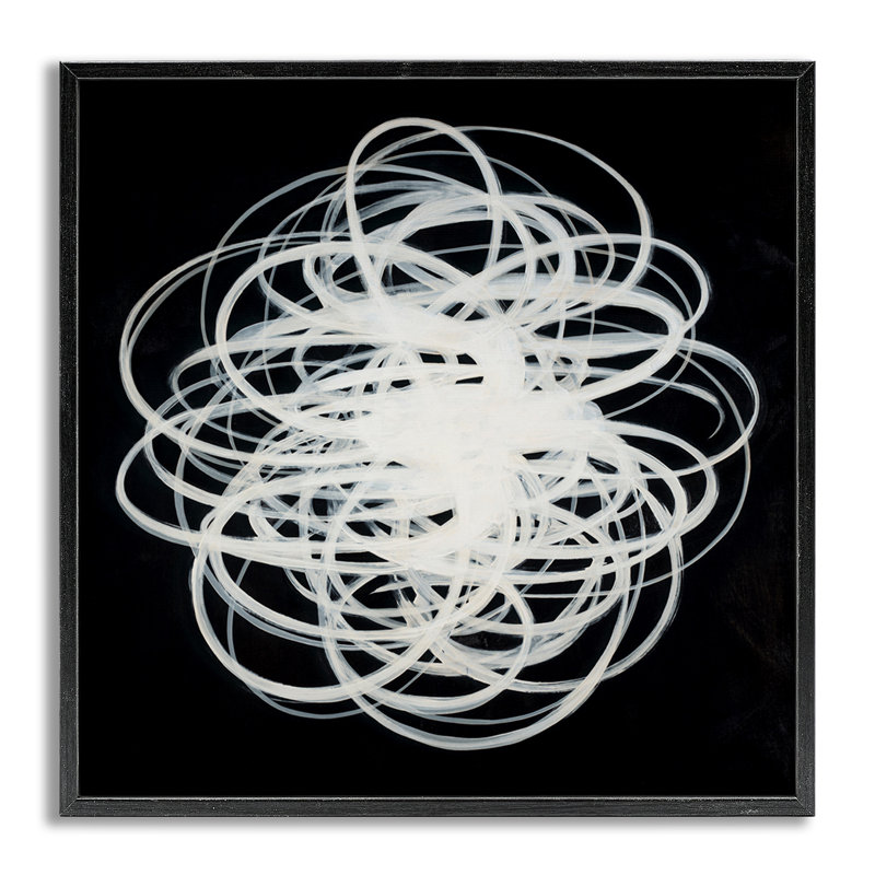 Giclée sur fond noir, art chaotique, par KC Haxton, 12" H x 12" W, Estampe numérique Farmhouse