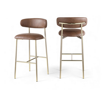 Lupita Vegan Leather Upholstered Bar Stool