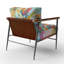 Dareios - Chaise d'appoint rembourrée Palm Trees-1326188013