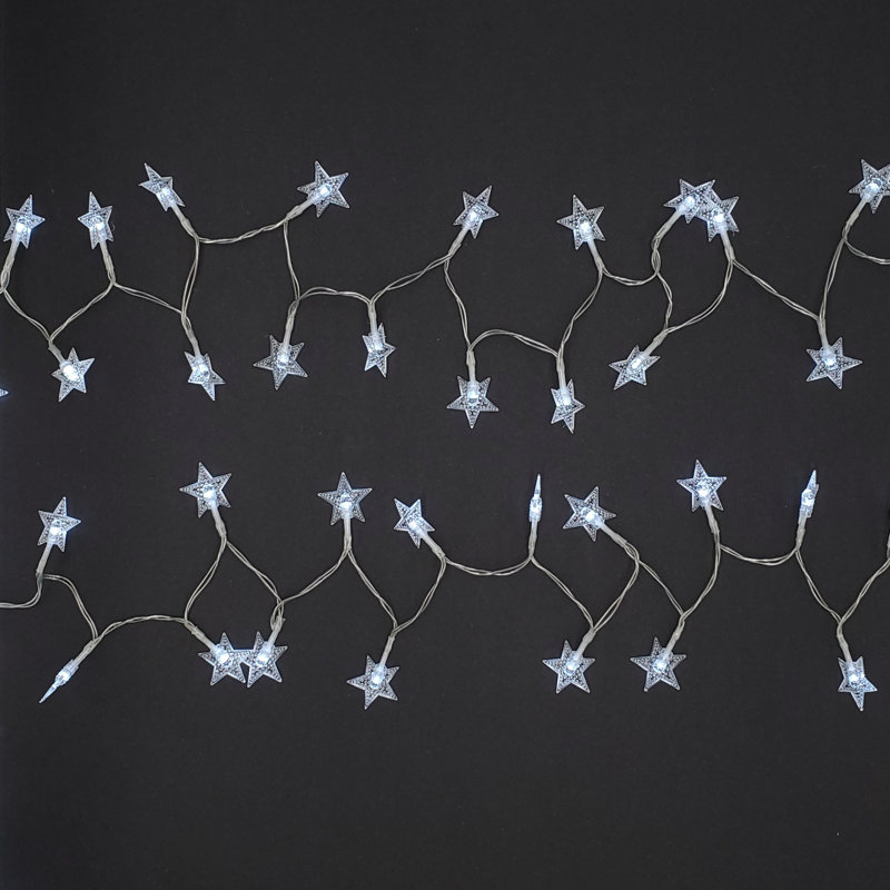 Dido Battery Operated LED Mini Star String Lights - Set of 2