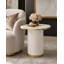 Gineverra End Table - Ivory Gold