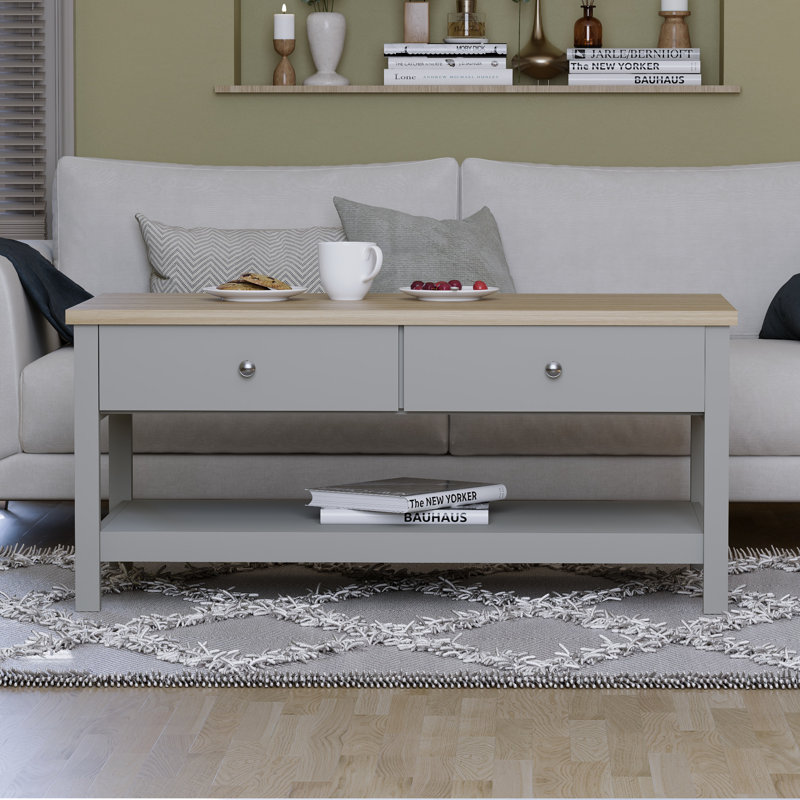 Beacsfield Frame Coffee Table with Storage, Grey