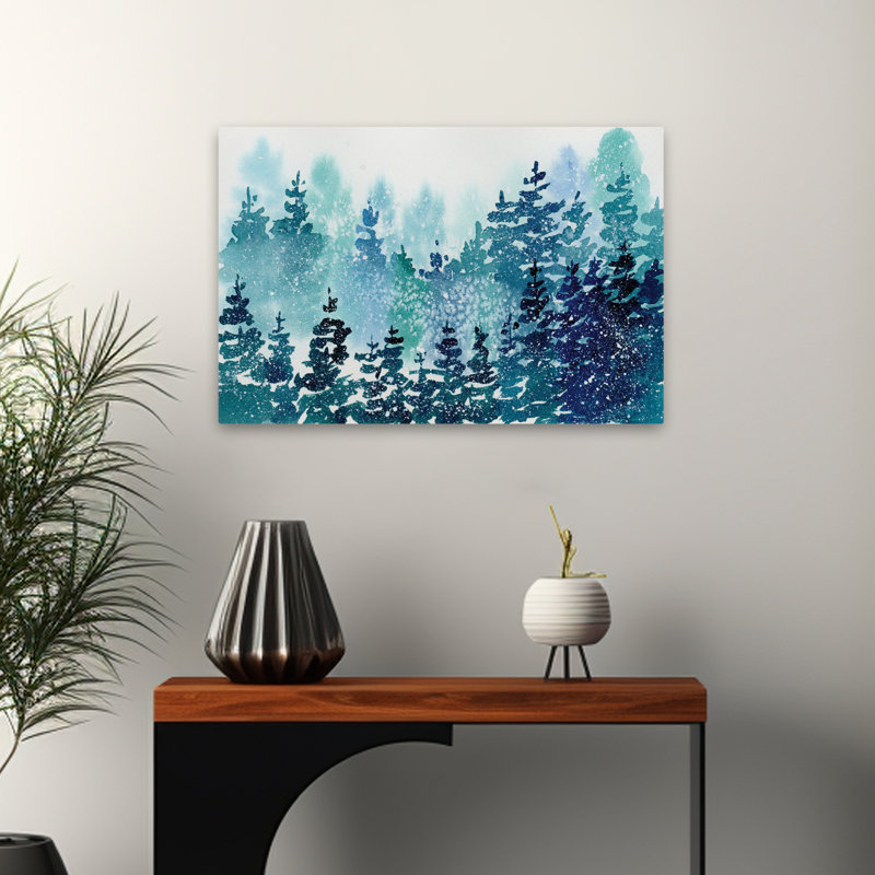 Forêt de Noël - art de Noël, H 16 po x l 24 po