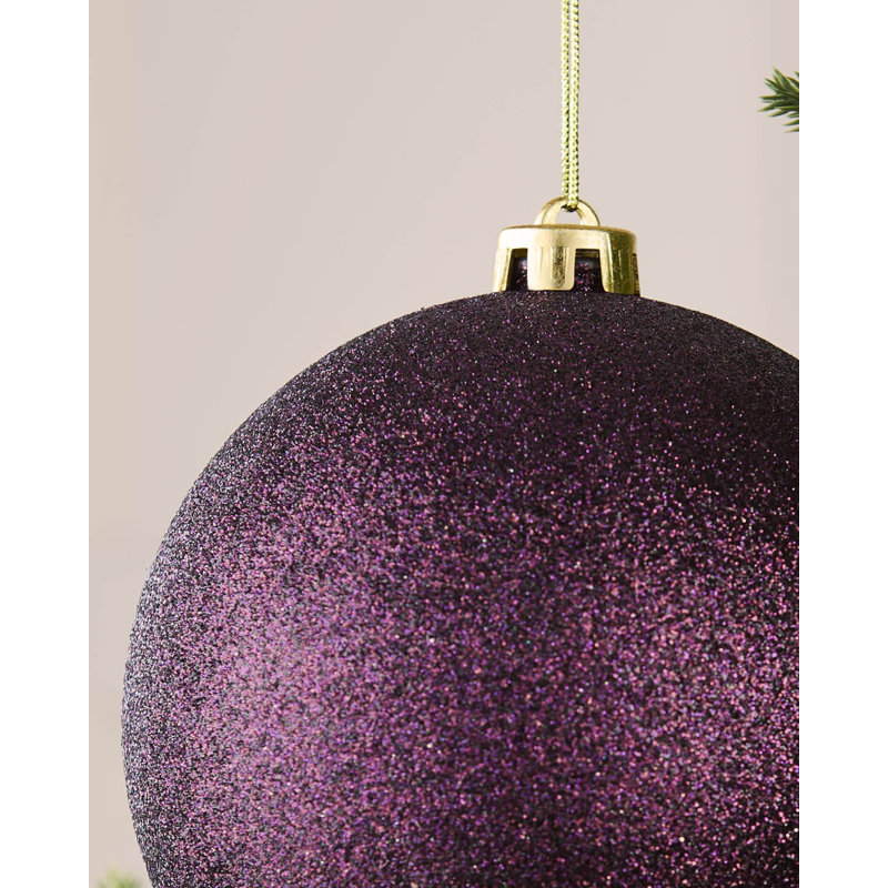 16cm Polystyrene Bauble, 16 cm H x 15 cm W x 15 cm D, Purple