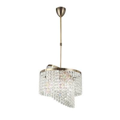 6 - Light Gold Crystal Pendant